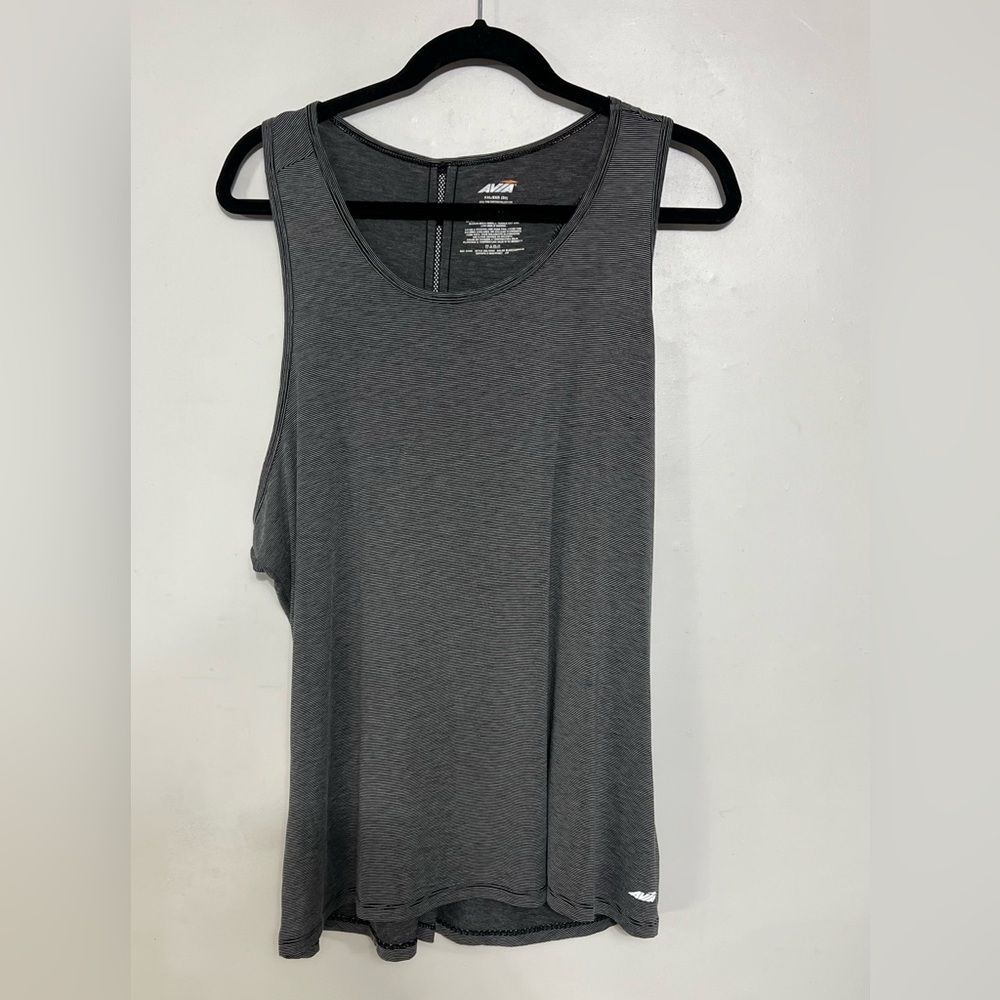 Avia‎ Womens Black/white RacerBack Workout T Shirt Size XXL Sports/workout Wear